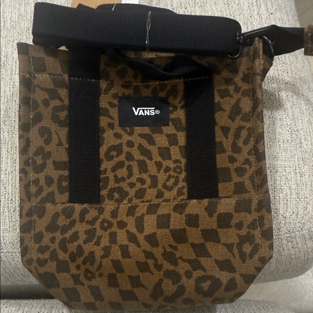 Vans Brown Leopard Checkered Tote